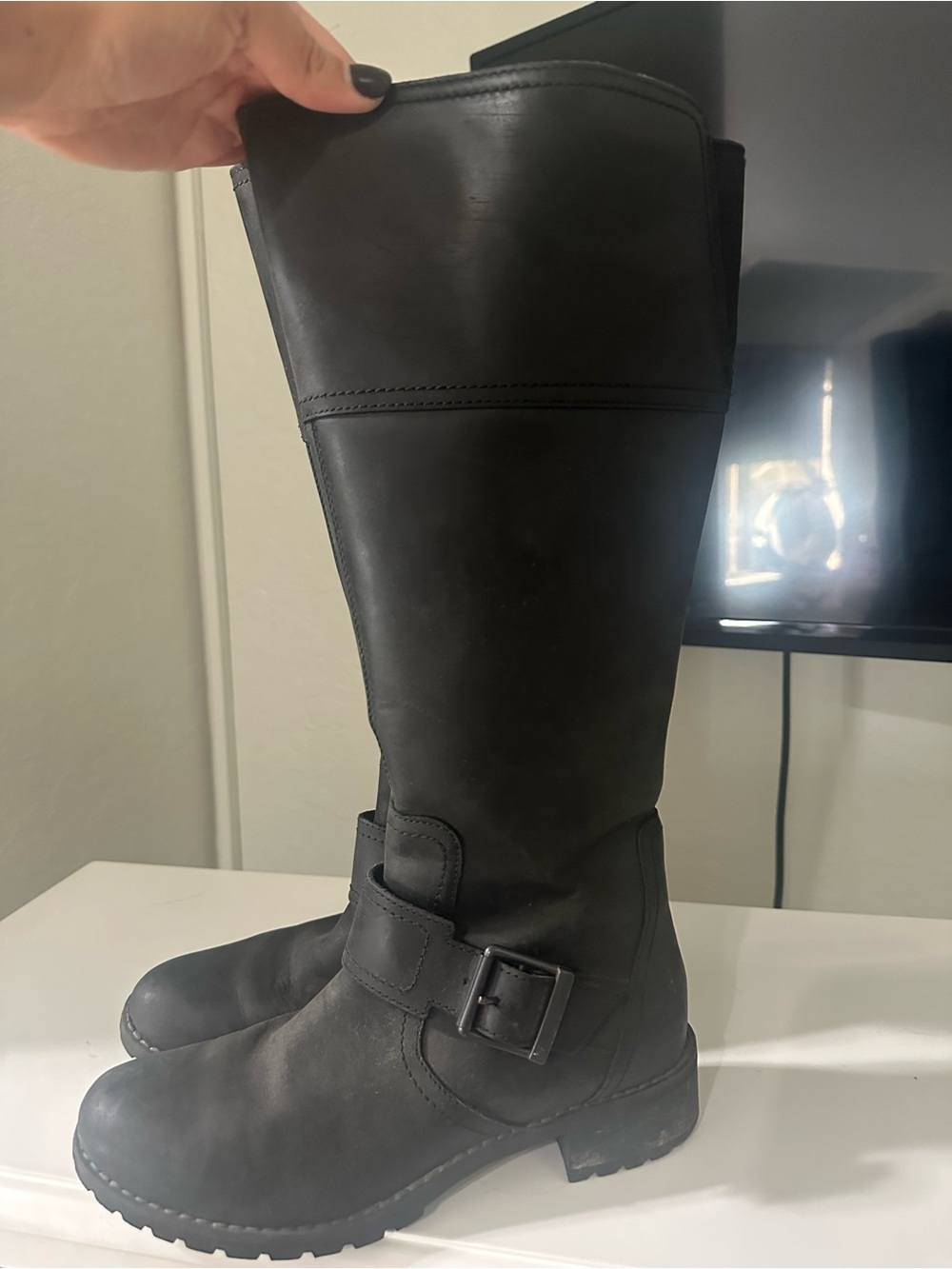 Timberland Black Leather Riding Boots